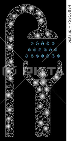Flare Mesh Network Man Under Shower with Flare Spots 75916884