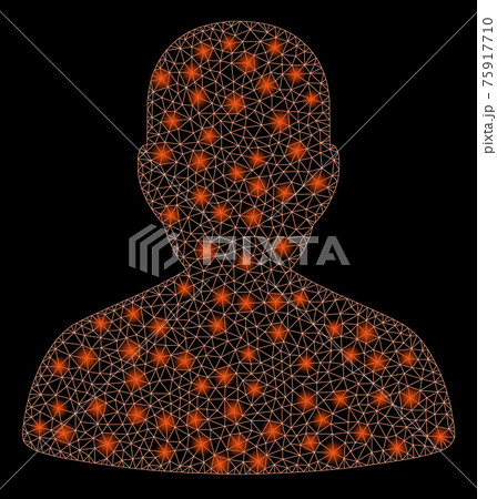 Flare Mesh Carcass Portrait with Flare Spots 75917710