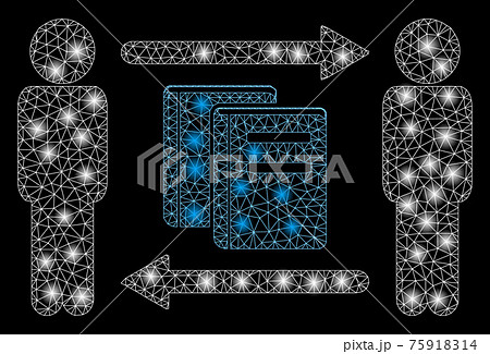 Flare Mesh 2D Persons Books Exchange with Flare Spots 75918314