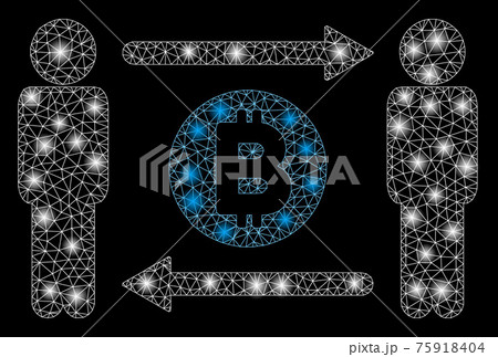 Flare Mesh 2D People Exchange Bitcoin Coin with Flare Spots 75918404