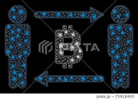 Flare Mesh 2D People Exchange Bitcoin with Flare Spots 75918405
