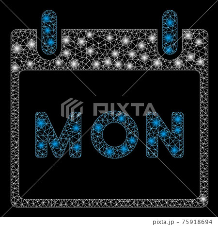 Flare Mesh Carcass Monday Calendar Page with Flare Spots 75918694