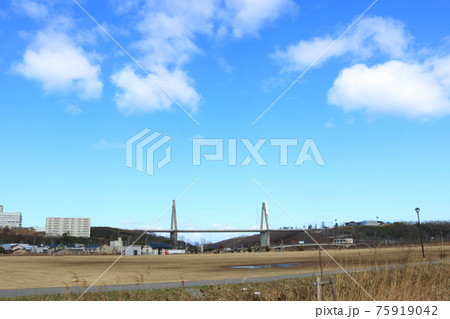 石川県内灘の風景サンセットブリッジ 石川県内灘の風景サンセットブリッジ 75919042