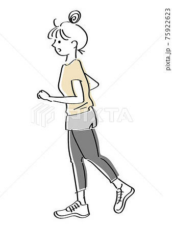ランニングをする女性 75922623