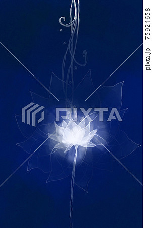 光る花のイラスト素材