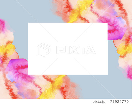 レインボーカラー　水彩背景　バブル　他複数バリエーションあります 75924779