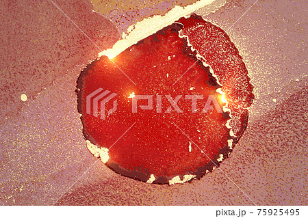 Red, pink and gold marble texture with sparkles 75925495