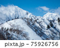 冬の遠見尾根と鹿島槍ヶ岳 75926756