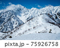 冬の小遠見山から望む鹿島槍ヶ岳 75926758