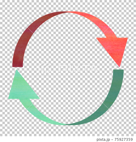 Circulating arrows red and green sustainable - Stock Illustration ...