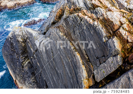 Aerial view of the coastline at Dawros in County Donegal - Ireland 75928485
