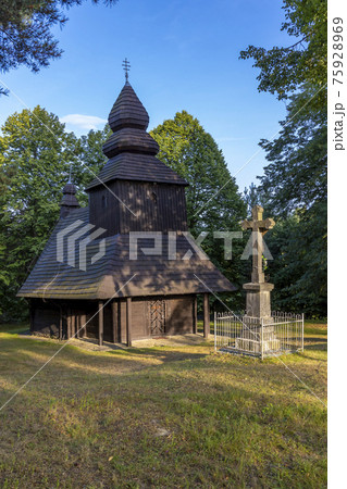 Wooden church in Ruska Bystra, Slovakia Wooden church in Ruska Bystra, Slovakia 75928969