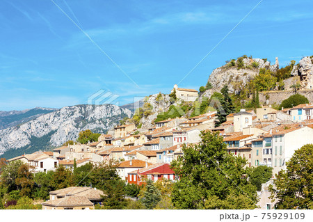 Aiguines in central Provence, France 75929109