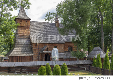wooden church in Debno, Poland 75929134