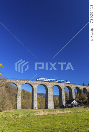 Railway viaduct Novina in Krystofovo udoli, Northern Bohemia, Czech Republic Railway viaduct Novina in Krystofovo udoli, Northern Bohemia, Czech Republic 75929413