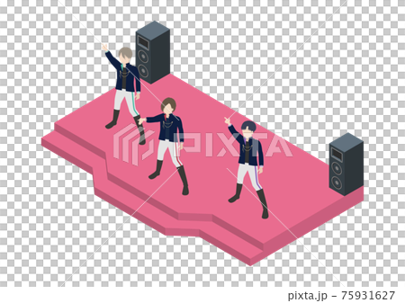 Illustration material of male idol group Illustration material of male idol group 75931627