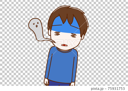 一個似乎因一件令人震驚的事件而暈倒的男孩 一個似乎因一件令人震驚的事件而暈倒的男孩 75931753