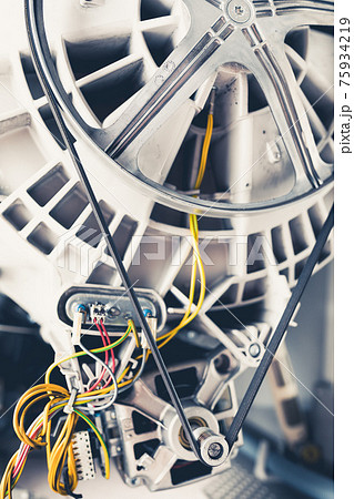 engine of washing machine with belt roller 75934219