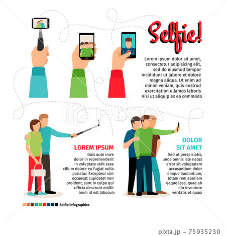 Selfie infographics 75935230