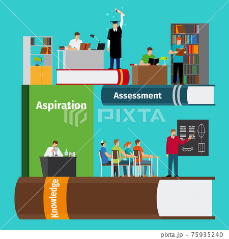 Books education infographics 75935240
