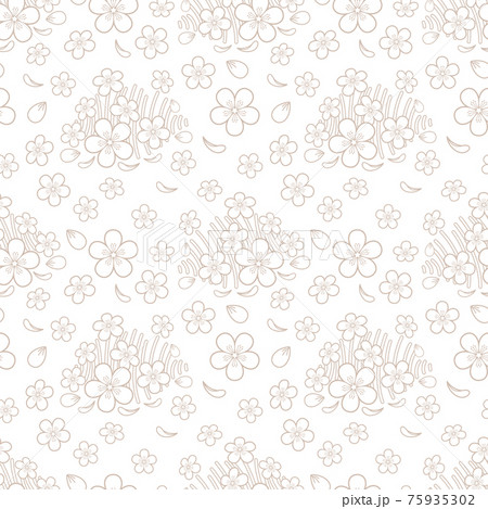 Seamless simple floral pattern Seamless simple floral pattern 75935302