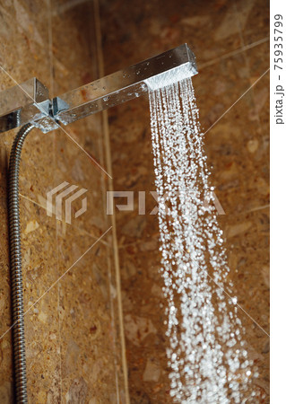 hot shower with water stream hot shower with water stream 75935799