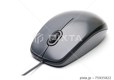 Computer mouse on white background 75935822