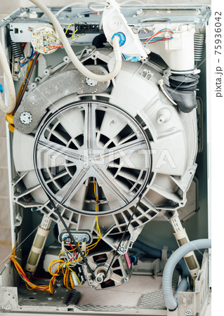 washing machine with open enclosure is ready for service washing machine with open enclosure is ready for service 75936042