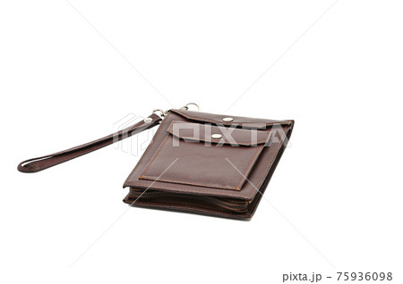 Purse with strap on a white background. 75936098