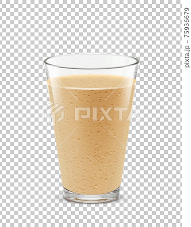 玻璃咖啡館牛奶飲料插圖真正的汗水 75936679