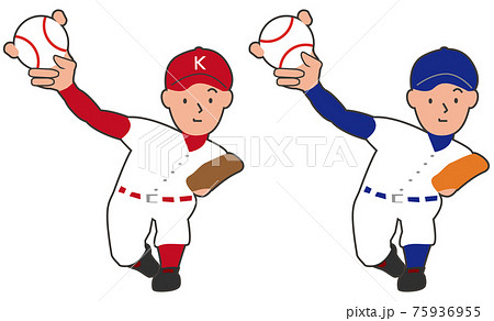 Baseball Pitcher Forkball Set Stock Illustration