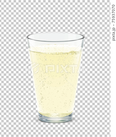 玻璃檸檬南瓜薑汁汽水飲料插圖真實 75937070