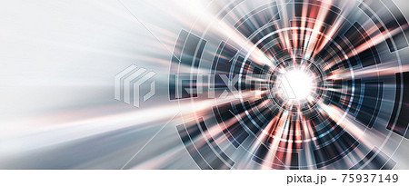 抽象的な背景、サイバー、文字なし、赤	 75937149