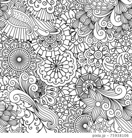 Ornamental background composed of floral elements 75938106
