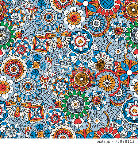 Beautiful background composed of floral designs 75938113