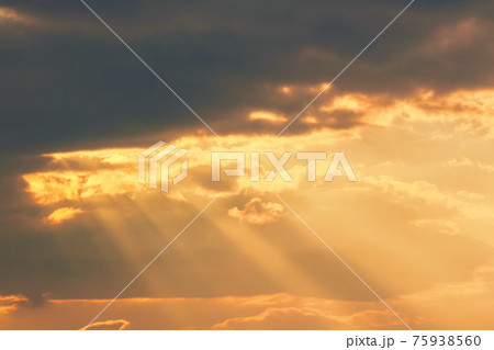 clouds in dramatic evening light. warm yellow nature background clouds in dramatic evening light. warm yellow nature background 75938560