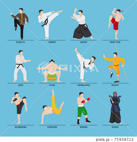 Asian Martial Arts Illustrationのイラスト素材