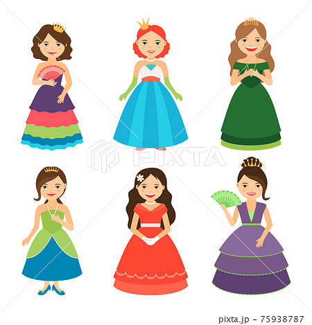 Little princess girls with tiaras 75938787