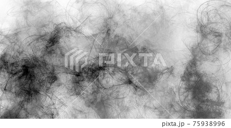Random duotone paint vortex spots stripes Curly pattern Abstract black white painting Coal colors Mixed Media composition Dye wall surface graphic 75938996