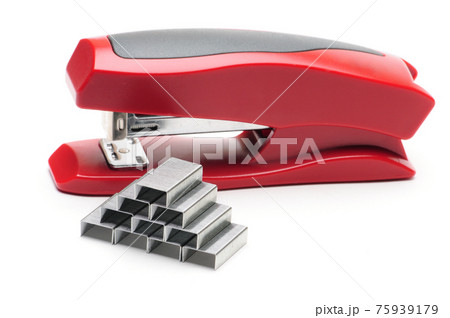 Office stapler on a white background 75939179