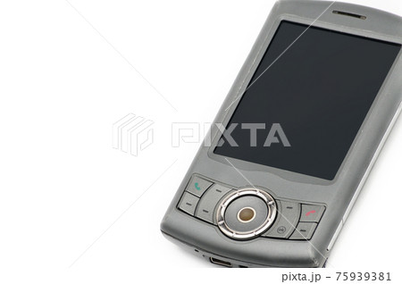 Old style smartphone phone on a white background.PDA phone Old style smartphone phone on a white background.PDA phone 75939381