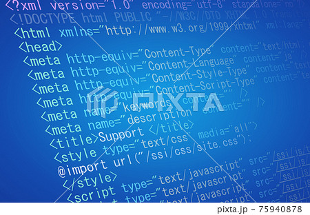HTML プログラミング言語 背景素材 HTML プログラミング言語 背景素材 75940878