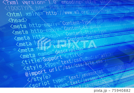 HTML　プログラミング言語　背景素材 75940882