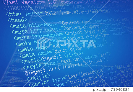 HTML　プログラミング言語　背景素材 75940884