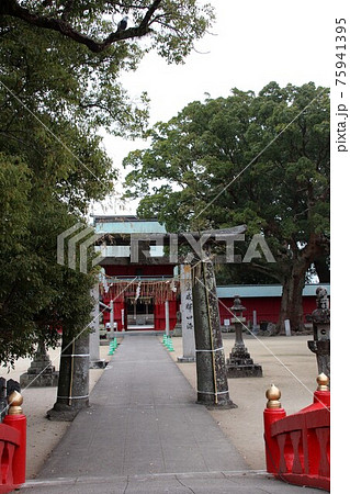 久留米市の北野天満宮風景 75941395