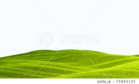 green field isolated against a white background green field isolated against a white background 75943135