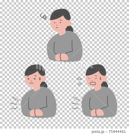 一個女人腹痛的插圖 一個女人腹痛的插圖 75944481