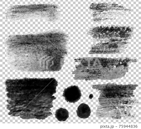 Watercolor line hand-painted with ink [Variation] - Stock Illustration ...