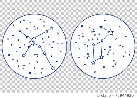 Illustration set of Lyra and Aquila 75944920