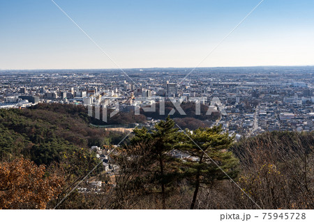 太田金山　馬場下通路　登山ルートからの風景　群馬県　太田市 75945728